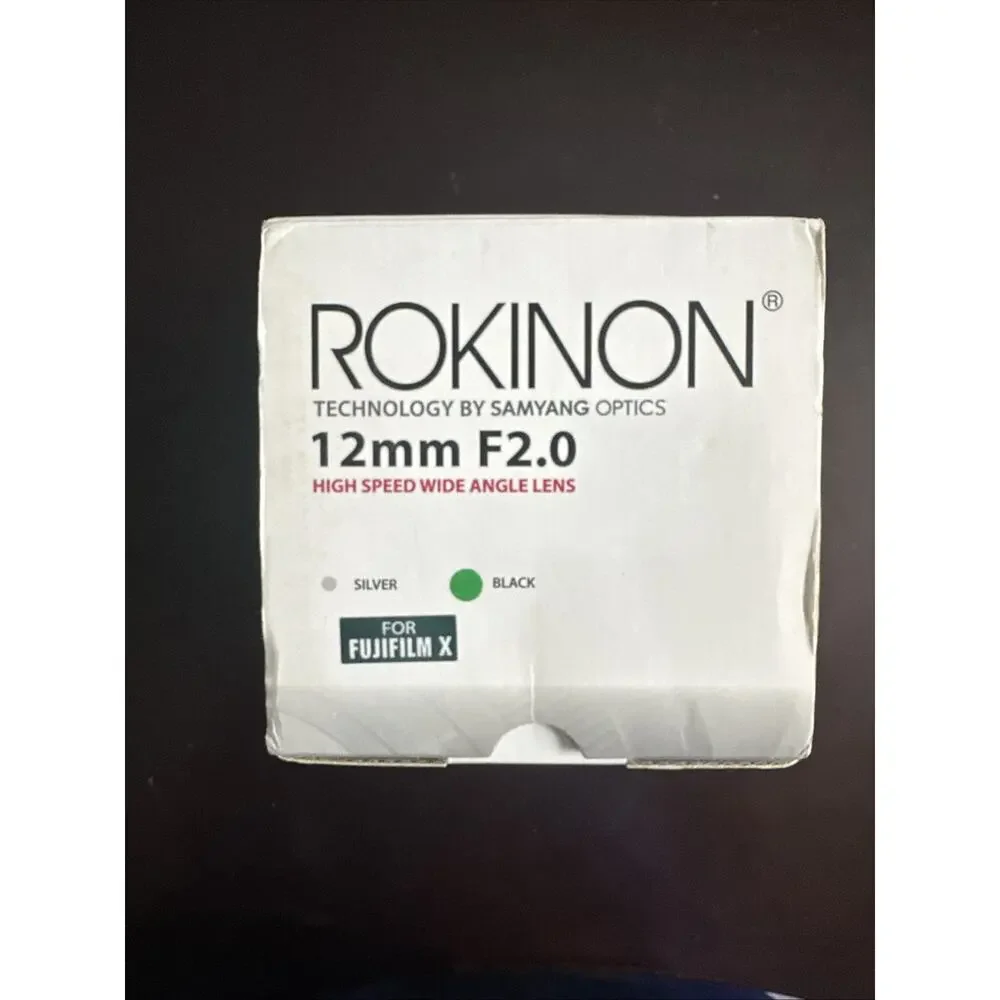 Rokinon 12mm F2.0 High Speed Wide Angle Lens for Fujfilm X - New!